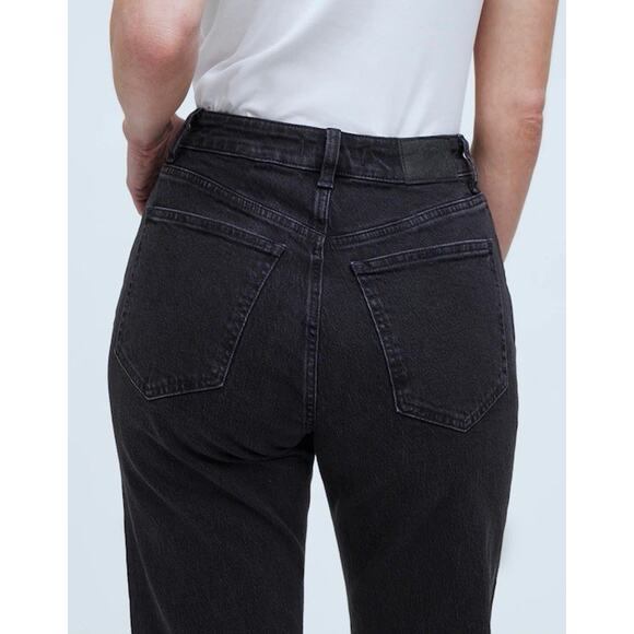 Madewell Curvy 90s Straight Jean Women's Size 33 Petite Black Faded Wash Y2K - Picture 6 of 13